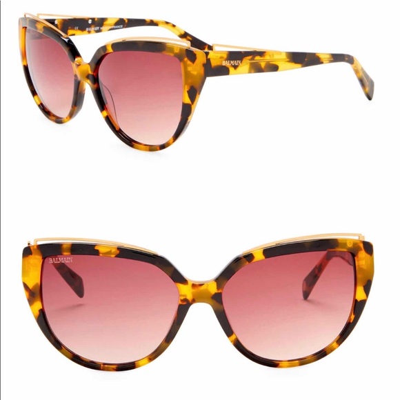 Balmain Accessories - NWOT Authentic Balmain Cat Eye Tortoise Sunglasses